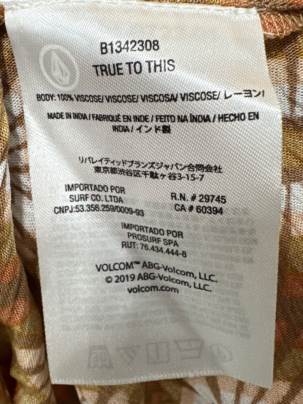 NWT Volcom Mustard Floral Star Dreamer Dress - Picture 9 of 9